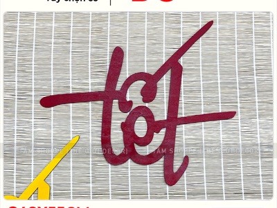 Chữ Tết thư pháp cỡ lớn bằng gỗ 55 - 70cm Kiểu 1 [Gỗ nhẹ - 1 - 2 lớp] CHU-GO-20